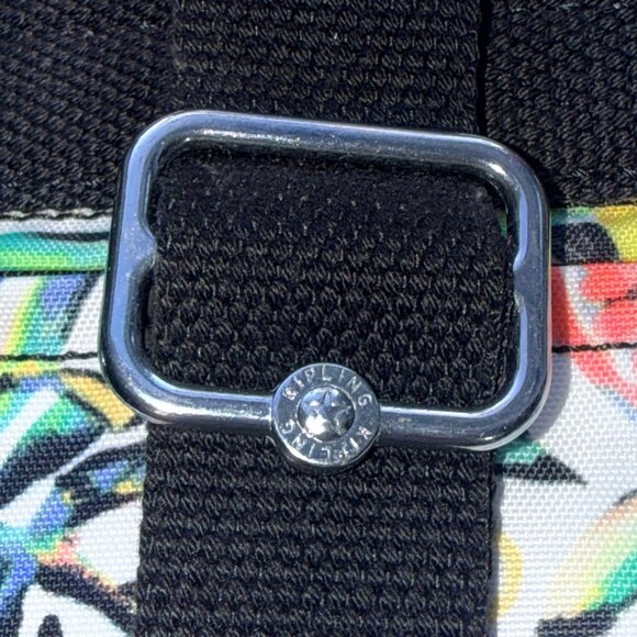 Kipling Backpack Womens Floral Multi-Color Canvas Adjustable Straps Jungle Monke - Picture 14 of 16